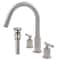 Novatto WALTZ Widespread 2-Handle Lavatory Faucet in Brushed Nickel with Drain NBF-112BN-PUD - alternate 1